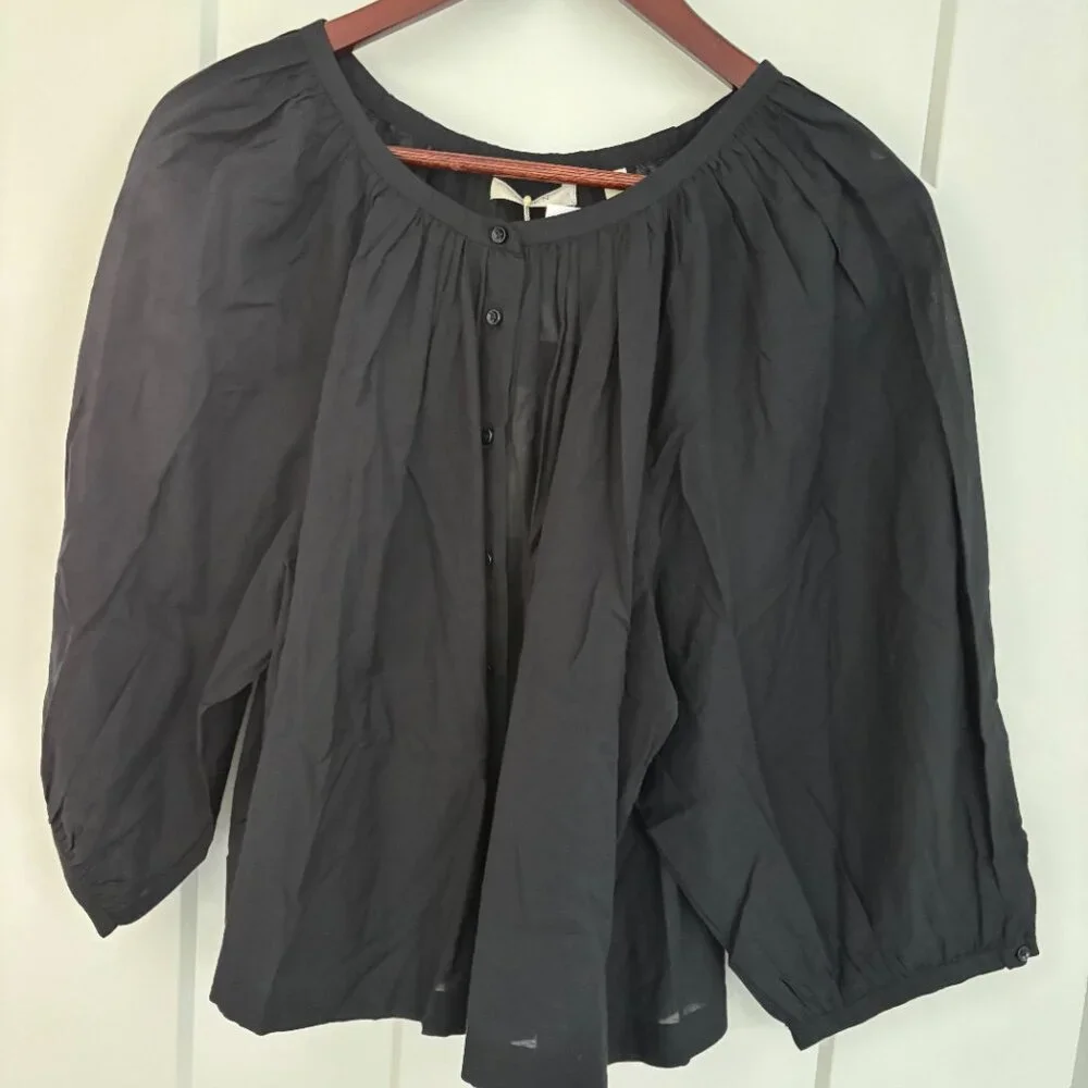 DOEN Sz L Jiana Top in Navy - New With Tags - Picture 4 of 5